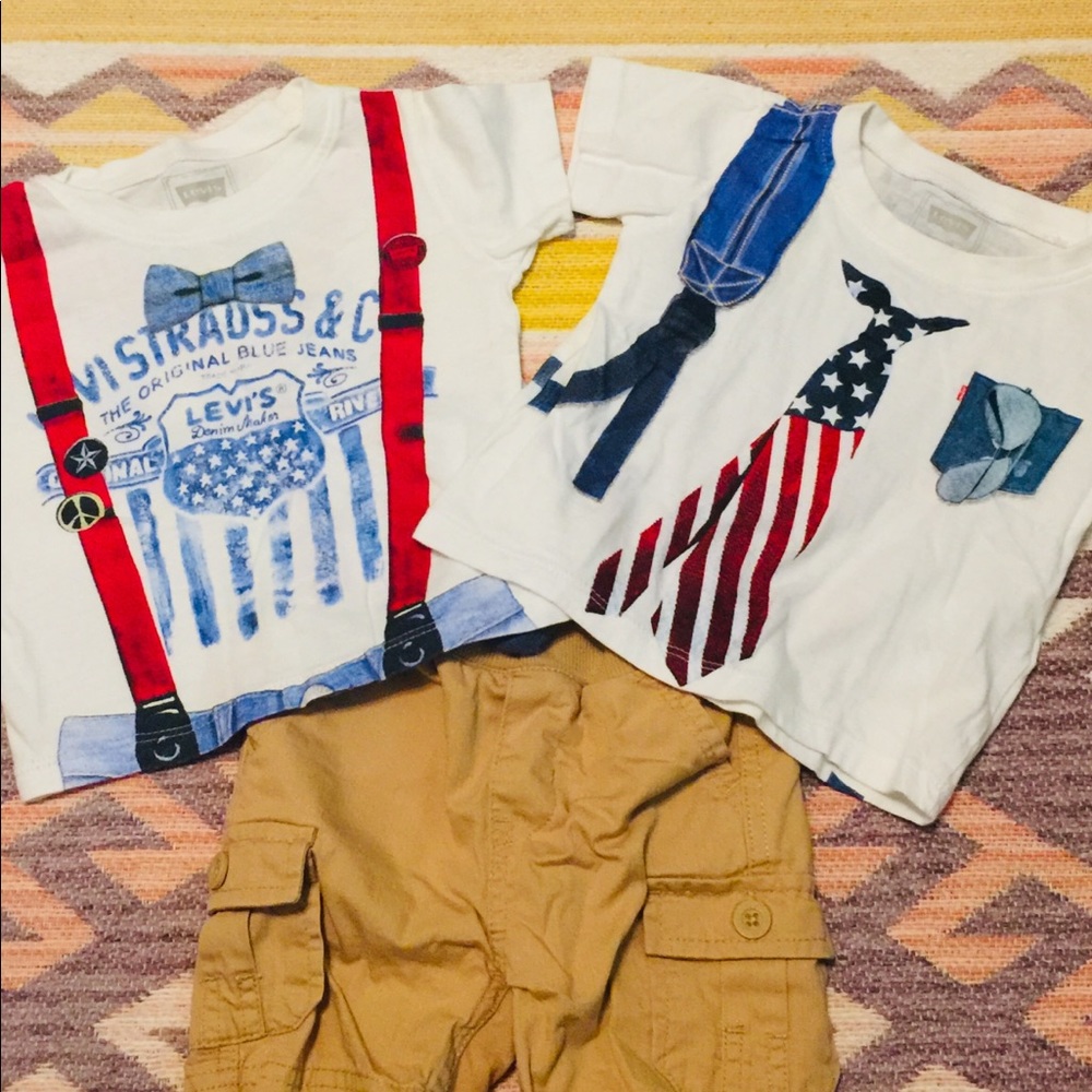 Infant Bundle Levi’s T-shirts and Cargo shorts